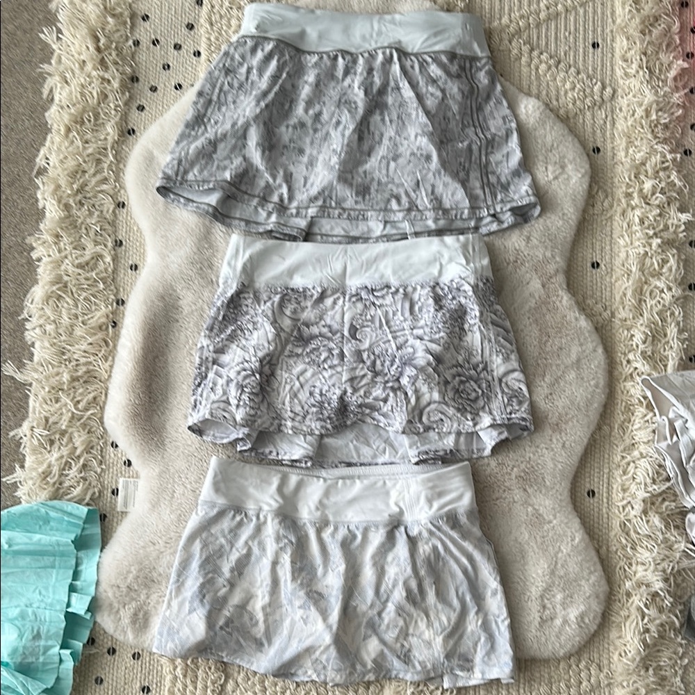 lululemon athletica Gray and White Skirts